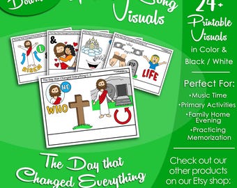 The Day that Changed Everything Song Visuals, LDS Primary Singing Time Pictures (Printable Digital Download)