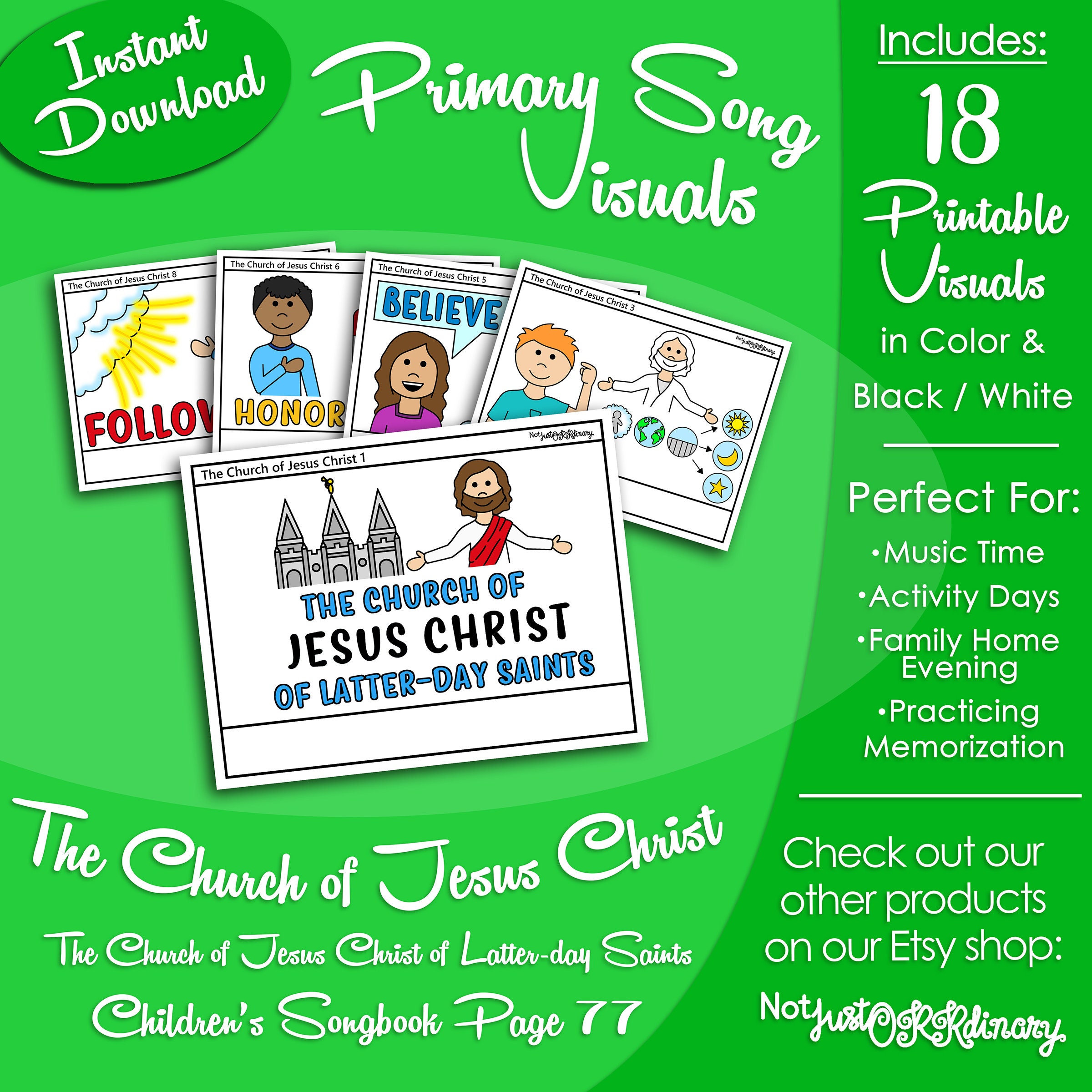The Church of Jesus Christ Song, Latter-day Saint LDS Primary Singing ...