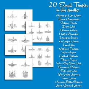 Small Size LDS Temple Bundle #1- LDS Latter-day Saint, Card Art Print ...