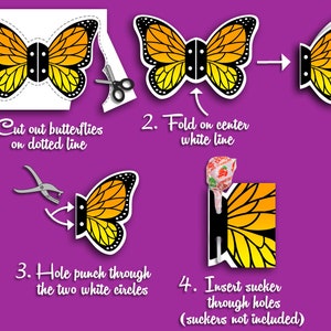 Butterfly Sucker Handouts, Latter-day Saint LDS Primary Singing Time ...