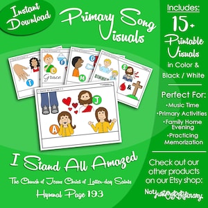 Imágenes de la canción "I Stand All Amazed", imágenes para el tiempo de canto de la Primaria SUD (descarga digital imprimible)