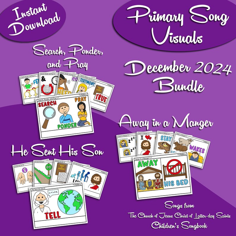 December 2024 Bundle Song Visuals, Search Ponder and Pray, Away in a ...