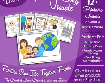 Families Can Be Together Forever Song Visuals, Latter-day Saint LDS Primary Singing Time, Printable Poster, Music Help, Songbook Picture