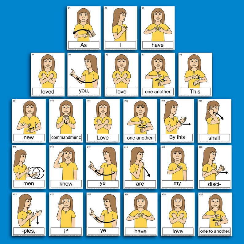ASL Love One Another Song Visuals, Latter-day Saint LDS Primary Singing ...