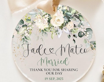 Recuerdos de boda personalizados al por mayor para invitados, despedidas de soltera, damas de honor, flores verdes, agradecimientos, compromisos, recuerdos para novios y novias.