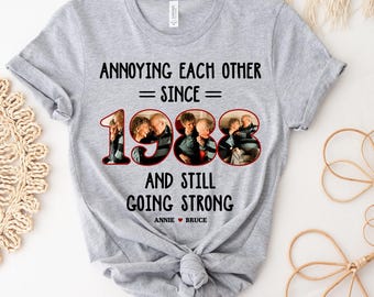 Personalized Anniversary T-Shirt: Custom Photo Gift for Couples