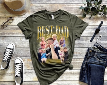 Fathers Day 2025 Gifts for Husband Daddy, Customized Bootleg Shirt, Best Dad Ever Shirt, Retro Graphic 90s Shirt, Custom Bootleg Rap Tee