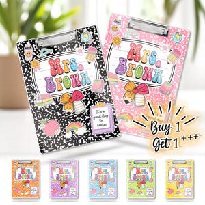 Custom Teacher Clipboard Composition Book With Name, Personalized Teacher Gifts Appreciation, Back To School Supplies First Day of School
