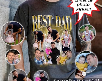 Customized Bootleg Shirt, Best Dad Ever Shirt, Retro Graphic 90s Shirt, Custom Bootleg Rap Tee Dog, Fathers Day 2025 Gifts for Husband Daddy