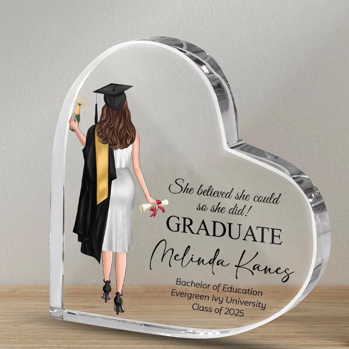 Personalized Class of 2025 Graduation Plaque, Graduate Gift for Her ...