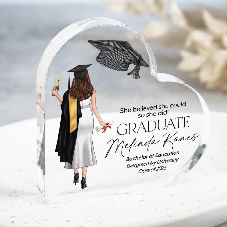 Personalized Graduation Acrylic Plaque: Custom Graduate Gift, She ...