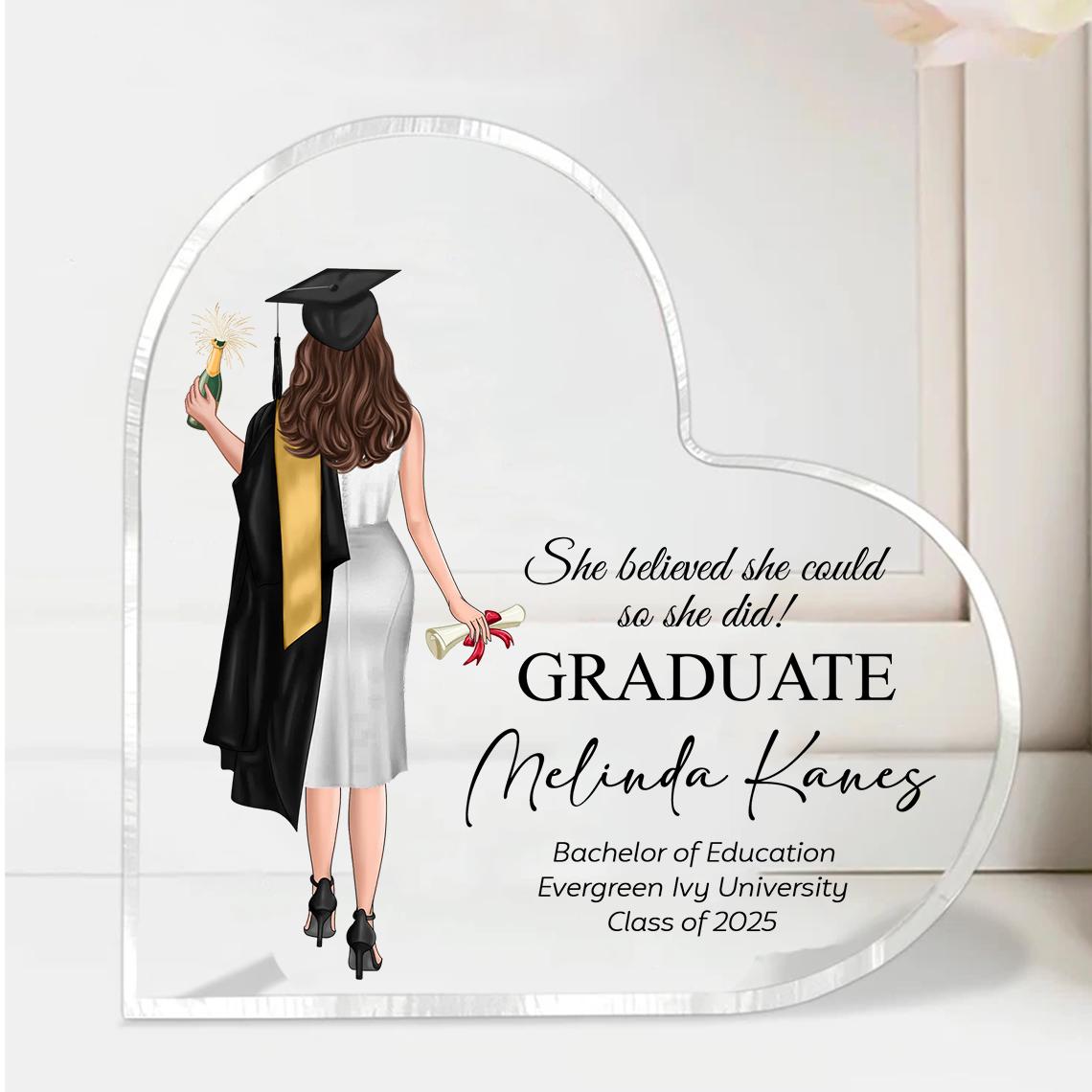 Personalized Class of 2025 Graduation Plaque, Graduate Gift for Her ...