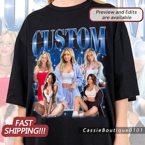 Custom Photo - Vintage Graphic 90s T-shirt, Custom Bootleg Rap Tee, CUSTOM Your Own Bootleg Idea Here, Birthday Bootleg Gifts Girlfriend