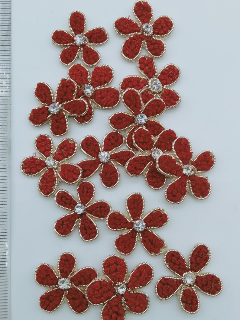 Flower Applique Patch Sewing Badla Applique Accessories Dress Appliques Crafts Handcrafted Appliques Scrapbooking Applique