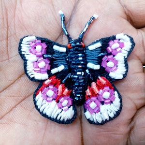 30 pieces Beautiful  butterfly  Applique Patch Beaded Applique Accessories Dress Appliques  Handcrafted Applique AP167