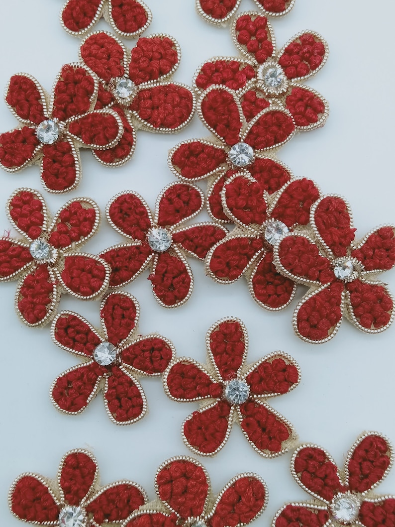 Flower Applique Patch Sewing Badla Applique Accessories Dress Appliques Crafts Handcrafted Appliques Scrapbooking Applique