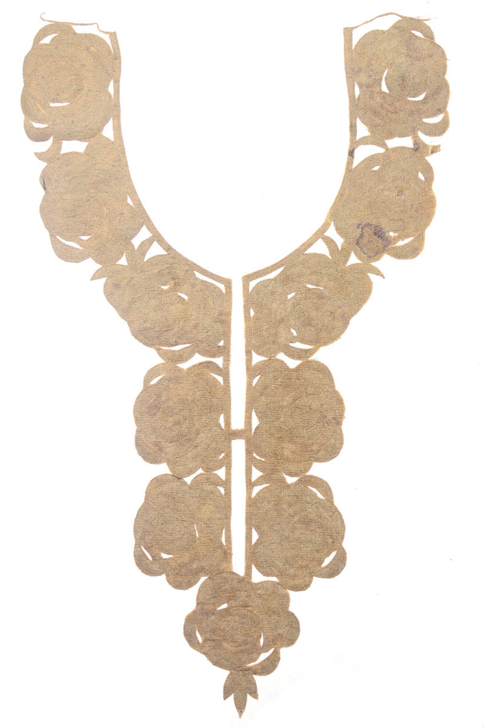 Decorative Neck Patches Indian Beaded Gold Collar Handcrafted Crafted