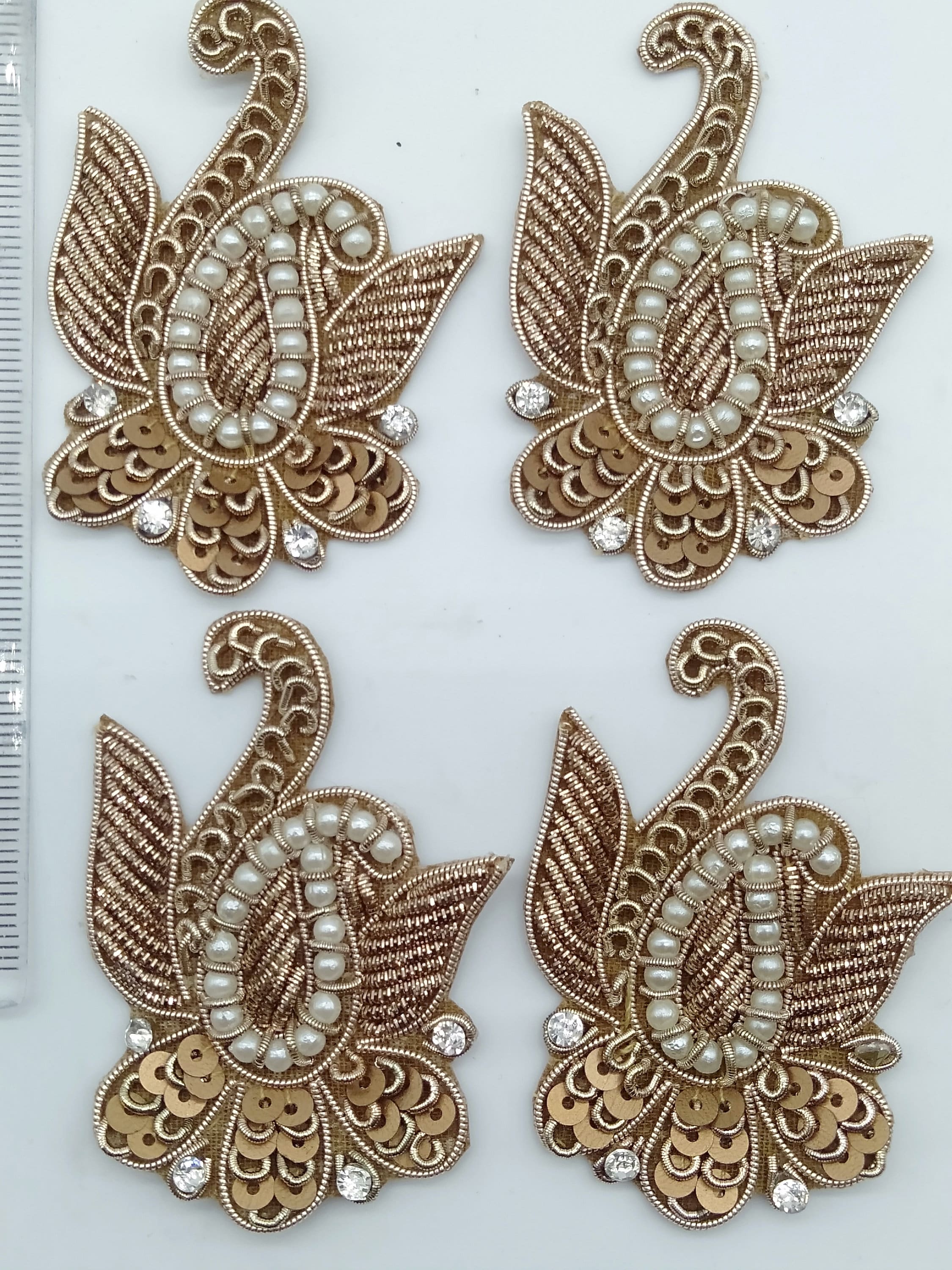 10 Piece Applique Indian Patch Sewing Bullion Applique Etsy