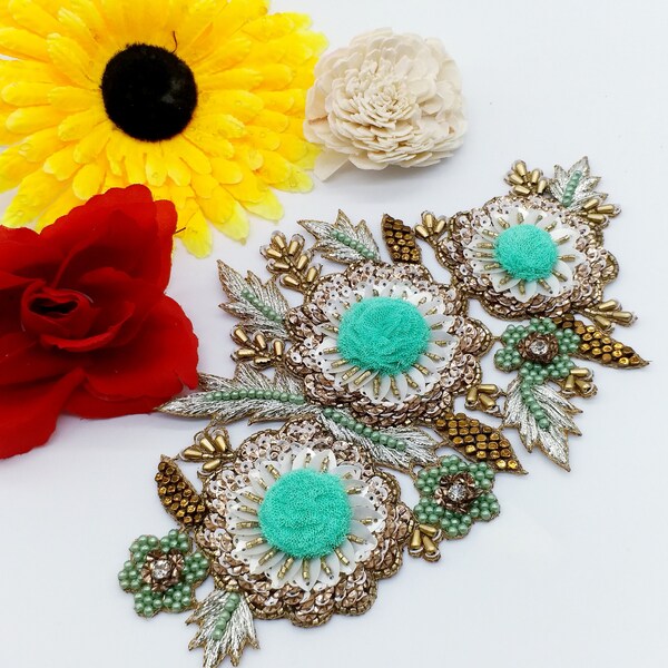 Beaded Applique Etsy