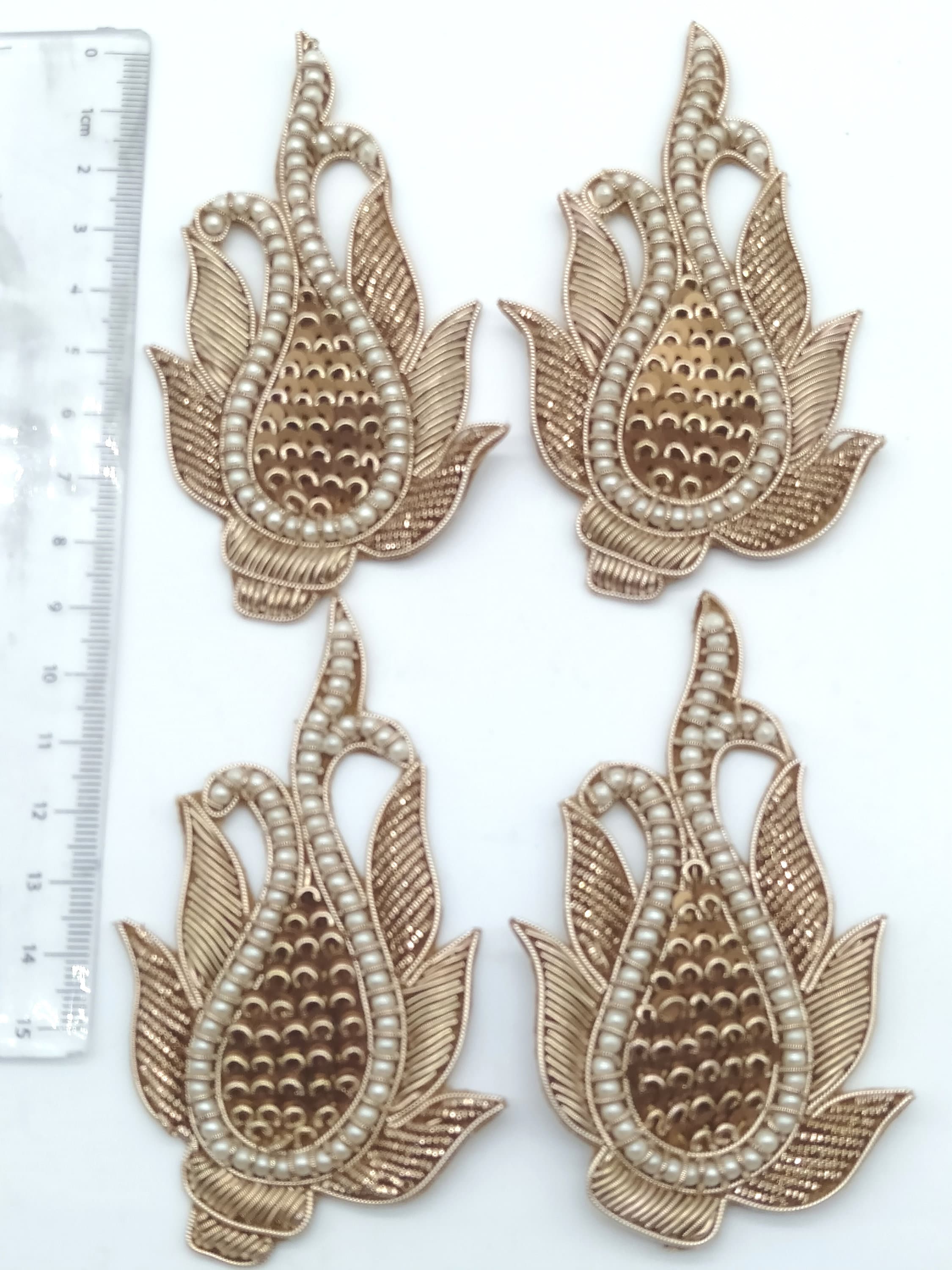 Beaded Antique Applique Patch Beaded Applique Accessories Etsy New