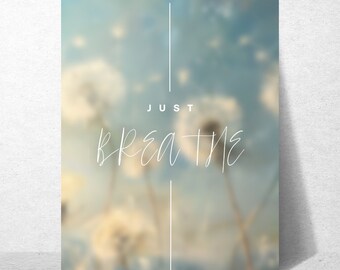 Digital Inspirational Printable, Yoga Motivational Poster, Inspirational Wall Art, Mindset Poster, Mindfulness Digital Art