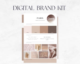 Digital Brand Identity Kit "Paris" | Brand Guidelines, Branding Guide Template & Board for Stunning Visual Identity