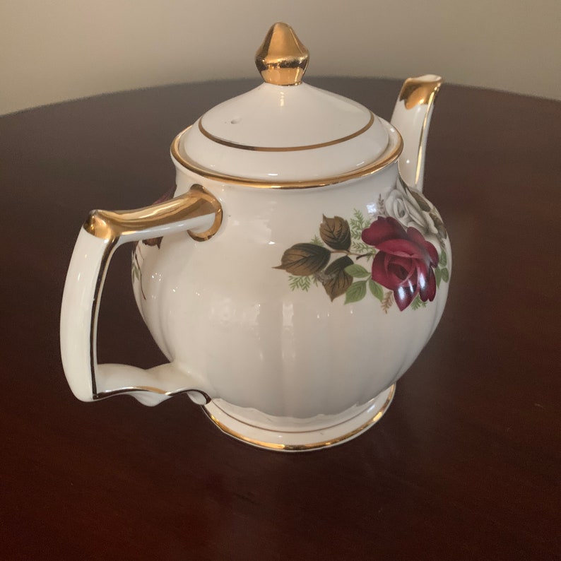 Vintage Sadler England Bone China Teapot With Gold Gilding and Etsy