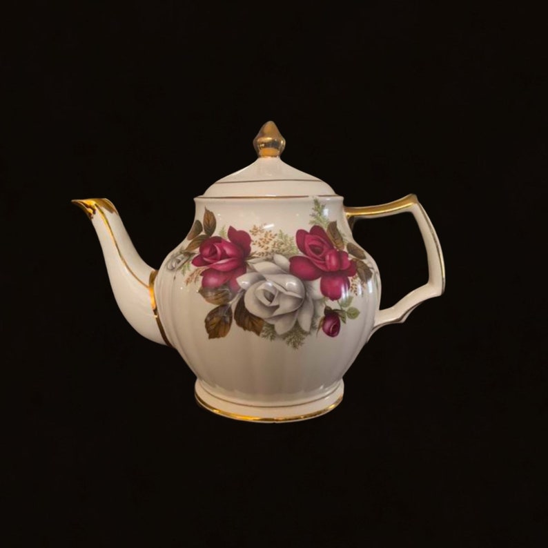 Vintage Sadler England Bone China teapot with gold gilding and Etsy