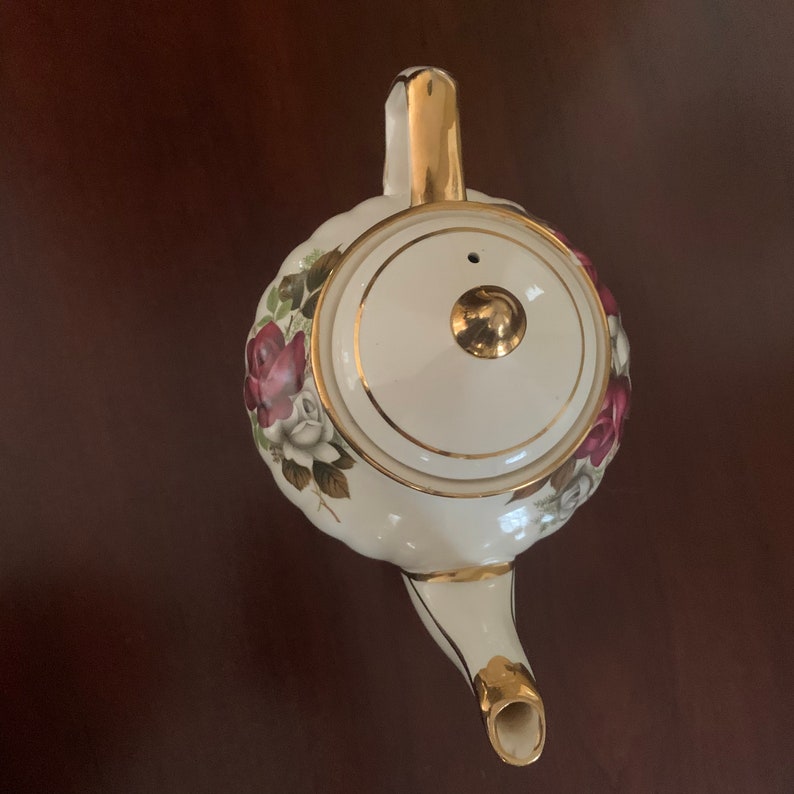 Vintage Sadler England Bone China Teapot With Gold Gilding and Etsy