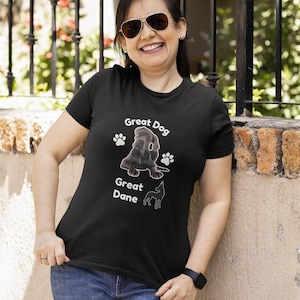 Great Dog Great Dane T-Shirt – Funny Pet Lover & Dog Owner Tee for Big Dog Fans