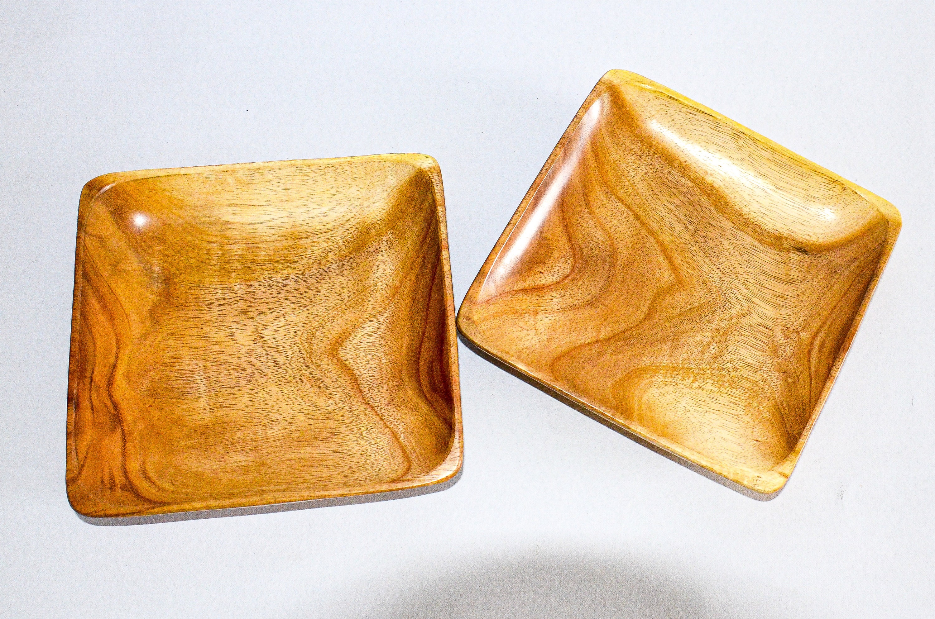 Handmade Wooden Serving Plate Set of 2 Handmade Wooden Etsy