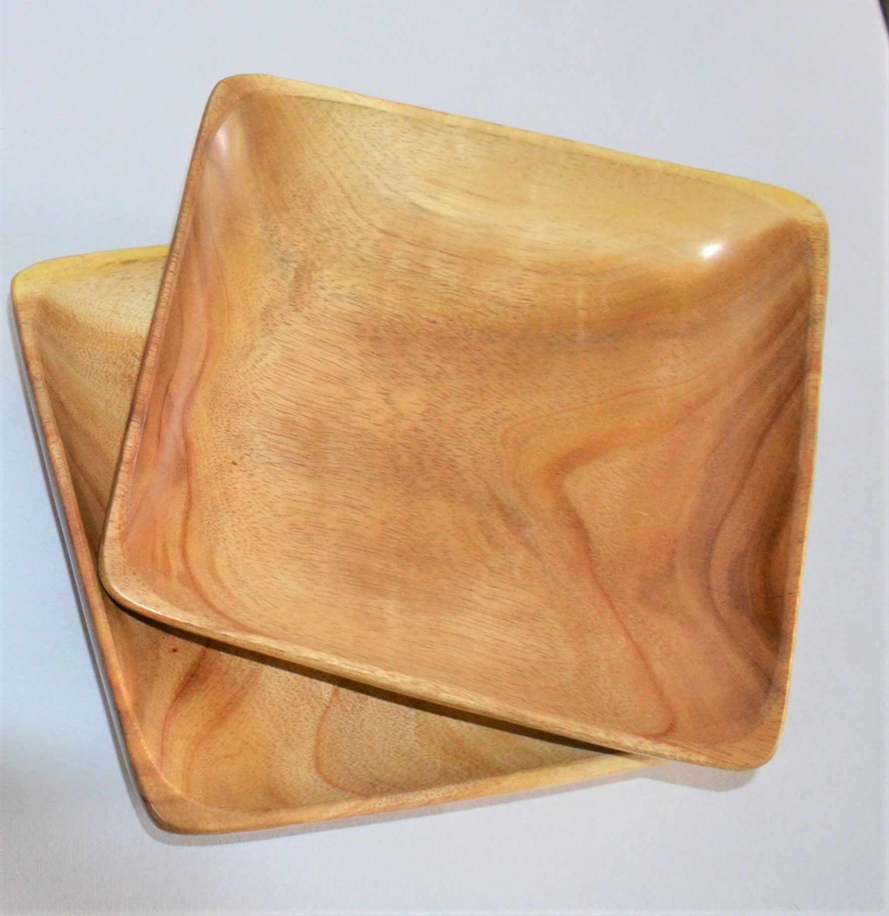 Handmade Wooden Serving Plate Set of 2 Handmade Wooden Etsy