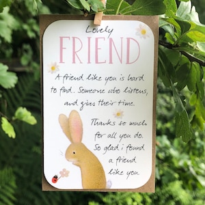 Schöne Freundin, beste Freundin, besondere Freundin, besondere Person, inspirierende nachdenkliche positive Geburtstagskarte, Geschenkanhänger, Andenken, kleines Geschenk
