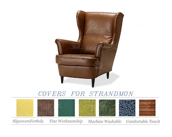 Replacement Cover For STRANDMON 1 seat/400+ fabric options/Sofa reupholstering/Slipcover covers
