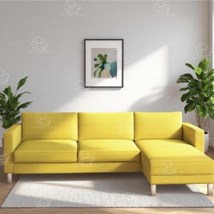 Replacement Cover For KARLSTAD 4 Seats with Chaise(3 Seats +Chaise)/KARLSTAD Sofa covers/sofa covers/KARLSTAD couch covers/covers couch