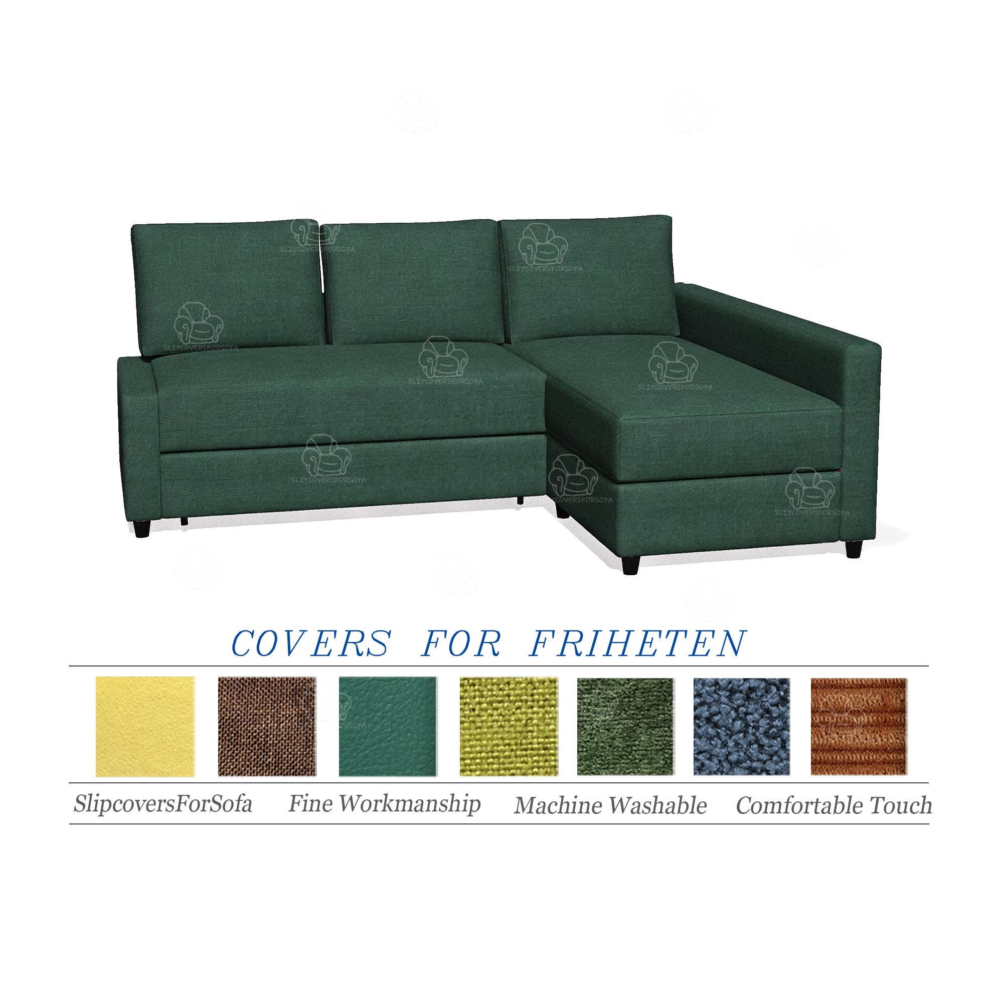 Frihetenソファベッドカバー　ダークグリーン Ikea friheten cover - Etsy 日本