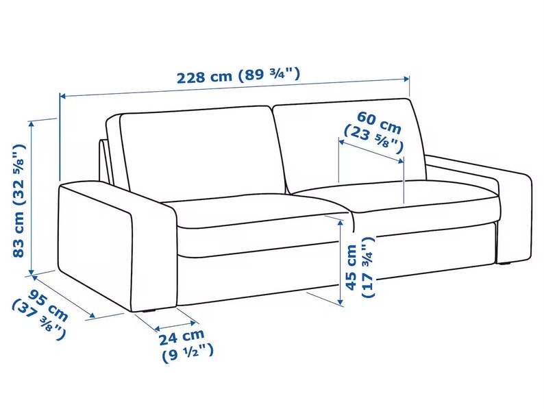 Replacement Cover for KIVIK3 Seats/kivik Sofa Covers/kivik Etsy