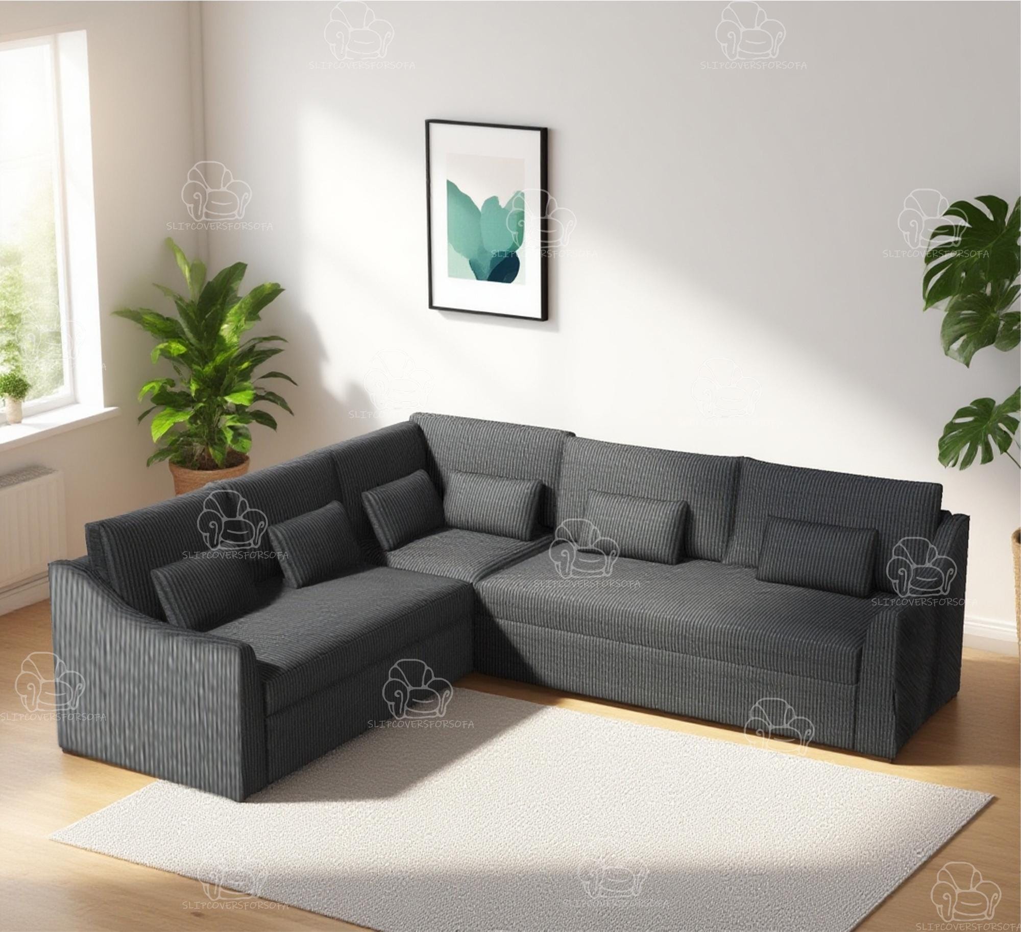 Replacement Cover for FÄRLÖV Corner 2+3/FÄRLÖV Sofa Covers/farlov