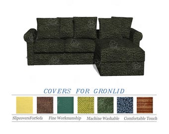 GRÖNLID 3人掛け（2人掛け+1人掛け）用交換カバー/ソファーの張り替え 