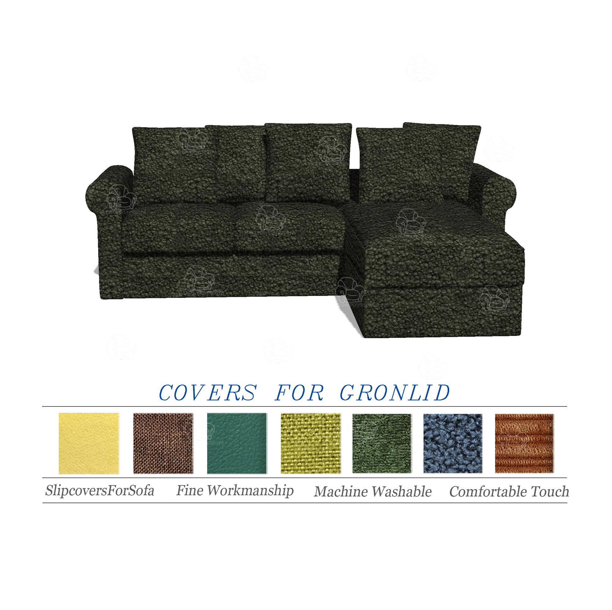 GRÖNLID 3人掛けソファ カバー GRÖNLID 3人掛け（2人掛け+1人掛け）用交換カバー/ソファーの張り替え