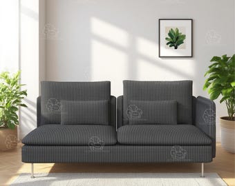 SÖDERHAMN用交換可能ソファカバー（3人掛け、肘掛けなし）、ソファ