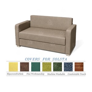 Replacement Cover For SOLSTA (1 Seat/2 Seats Bed)/400+ fabric options/Sofa reupholstering/Slipcover covers