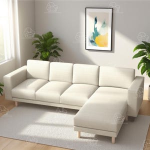 Capa de substituição para NORSBORG 4 lugares com chaise (3 lugares + chaise)/capas de sofá Norsborg/capas de sofá Norsborg/capas de sofá para Norsborg