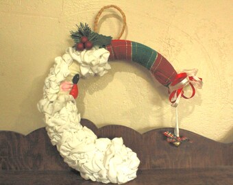 Colgador de puerta de media luna de Papá Noel