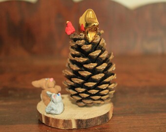 Estantería para árbol de Navidad: Animales de masa de sal