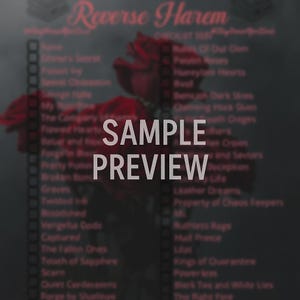 Checkliste für Reverse Harem Romance - druckbare PDF-Datei