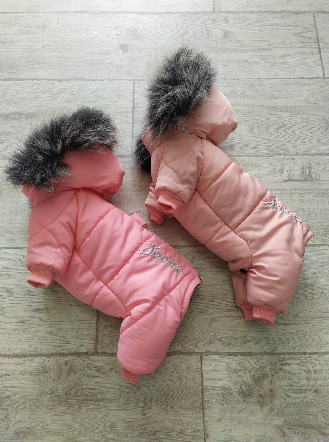 Dog Winter Clothes Overall Zipper Snowsuit Dog Full Body Suit Custom
