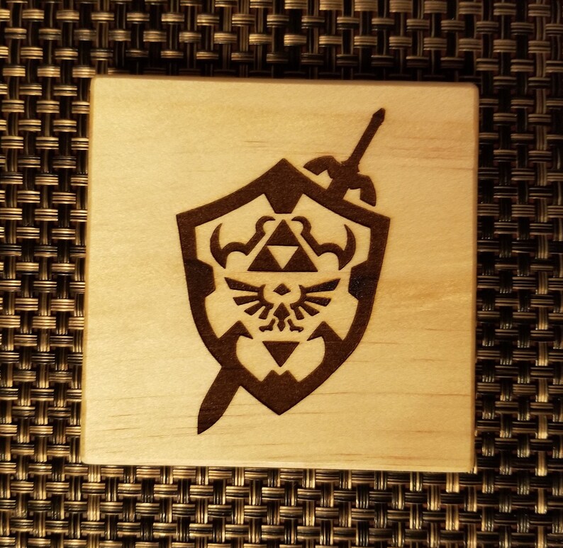 Zelda Coaster Set Wood Handmade Engraved Laser Etched Wooden Etsy