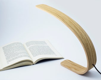 Malsimpla handmade wooden Table Lamp 1500 lumen, 29 x 25 x 9 cm, CCT, 2700K, 6200K, Oak Table Lamp