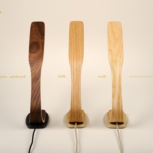 Minimalist Wooden Table Lamp, Desk Accessories, Desk Decor, Night Light, Bedside Lamp, Desk Lamp, LED Table Lamp, Office, Work From Home image 2